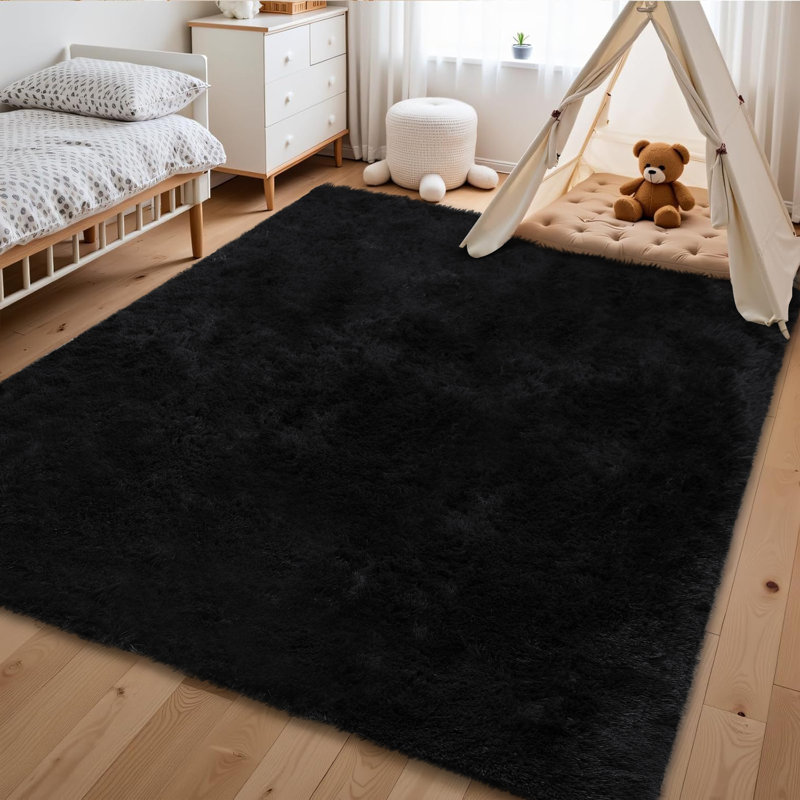 Tapis rectangulaire à poil long à poils longs Beladora, Rectangle 6 pi x 9 pi