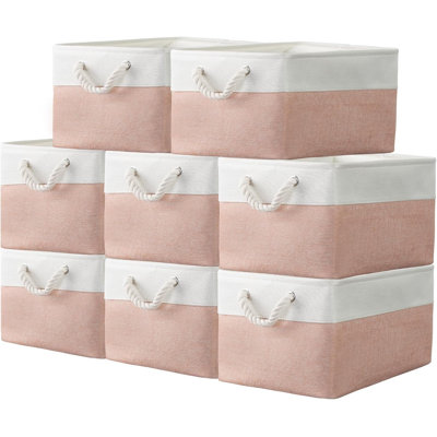 8-pack Fabric Storage Bins With Handles