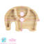 Tiny Dining - Children's Bamboo Suction Elephant Plate-53057741