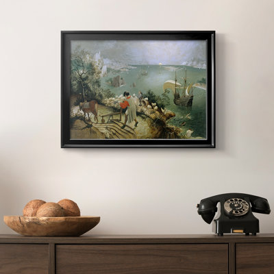 Paysage avec la chute d'Icarus-Peter Bruegel l'Ancien, toile tendue avec châssis, v. 1558