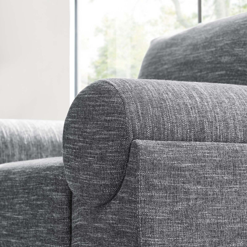 Modway Oasis Upholstered Fabric Armchair, Gray 100% Polyester