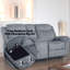 Causeuse inclinable en velours avec port USB et console-1452332289