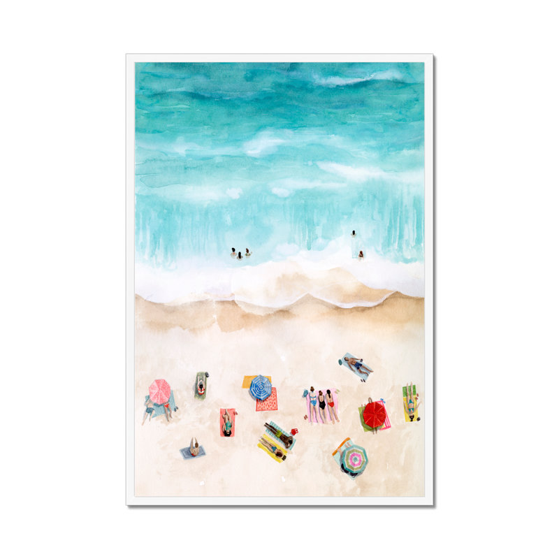 Beach Week I by Grace Popp - Painting, White Framed Paper Print, 80cm H x 55cm W