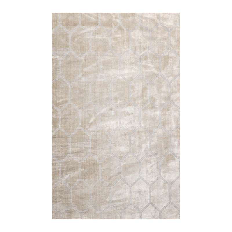 Viscose Geometric Indoor Rug