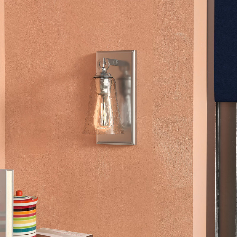 Applique murale 1 lumière Amja de, Nickel satiné