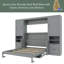Grand lit escamotable mural avec placard, tiroirs et tablettes-1302065147