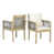 Dark Gray Rope/Light Teak Frame