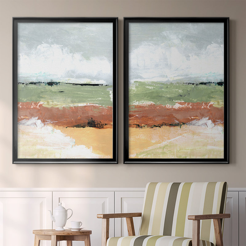 «Quiet Prarie Grove I», toile encadrée de qualité supérieure - prête à être accrochée, H 24,5 po x l 37 po x P 2,5 po
