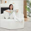 Méridienne modulaire hexagonale avec tissu chenille et 3 coussins-131272217