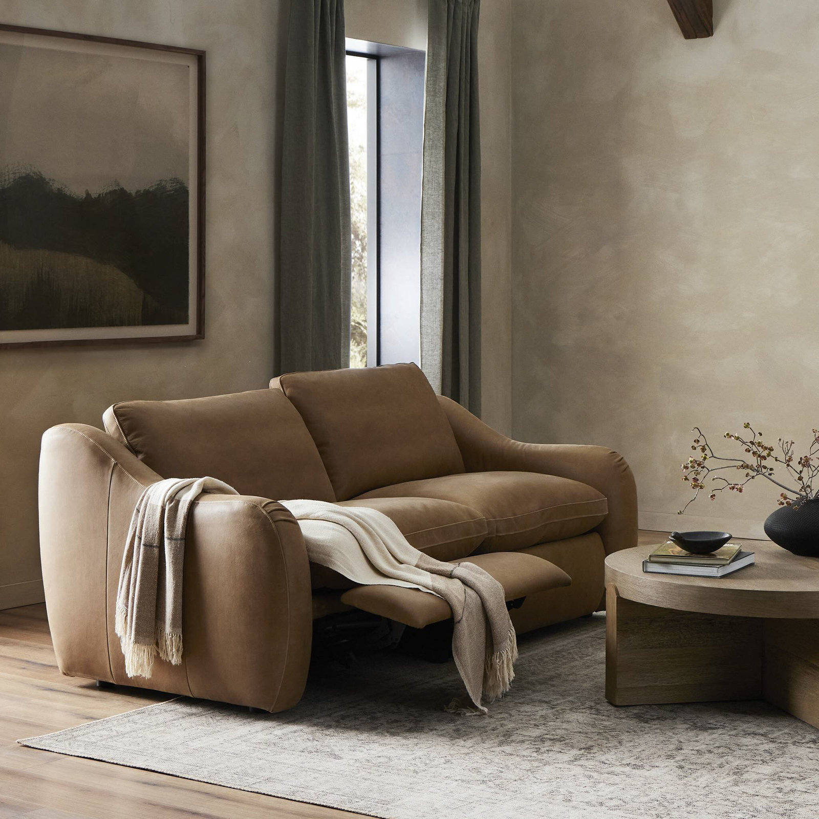 Tallulah 83" Genuine Leather Reclining Sofa