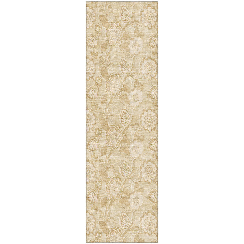 Premium Machine Washable Mayfield AMF1939 Floral Rug, Runner 2'3" x 7'6"