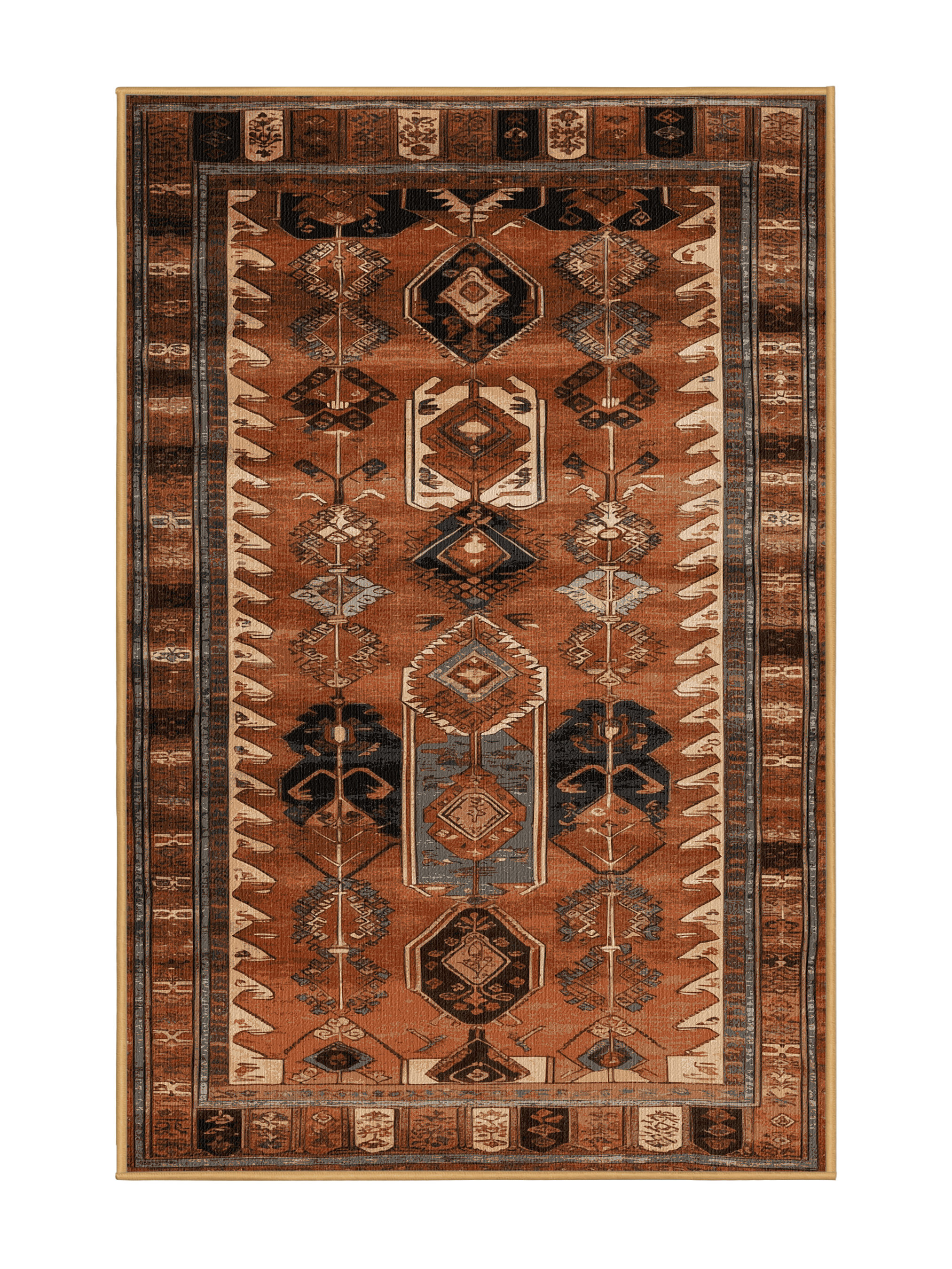 Wildon Home® Machine Washable Turkish Brown Area Rug | Wayfair