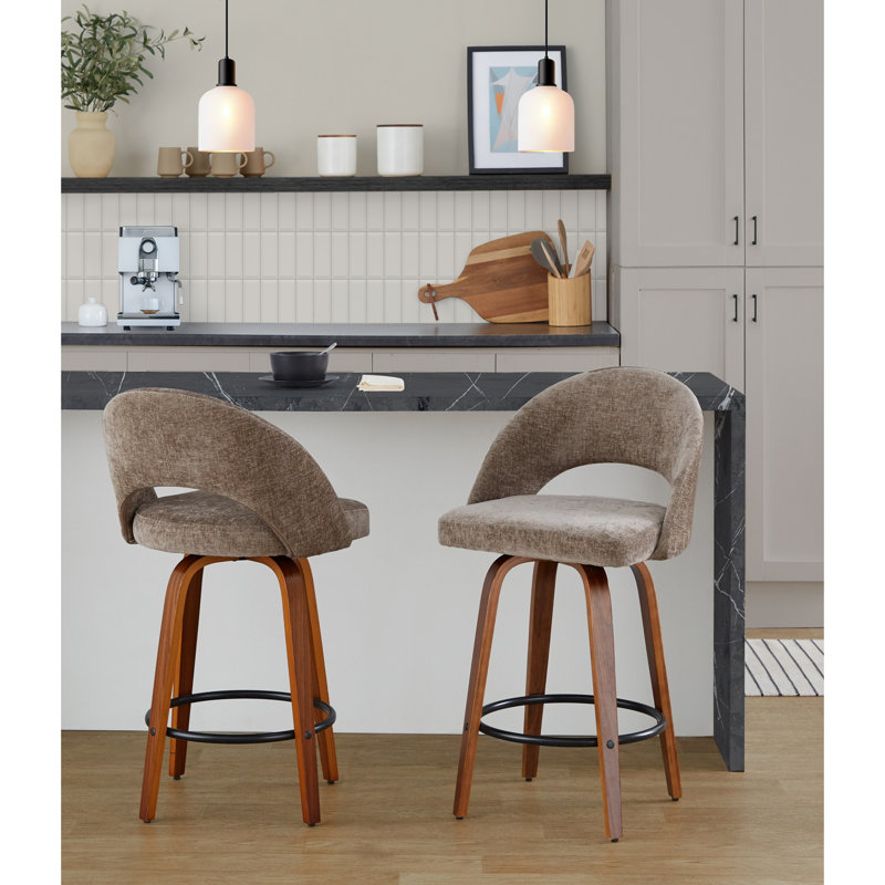 Tabouret de comptoir à hauteur fixe, Beige