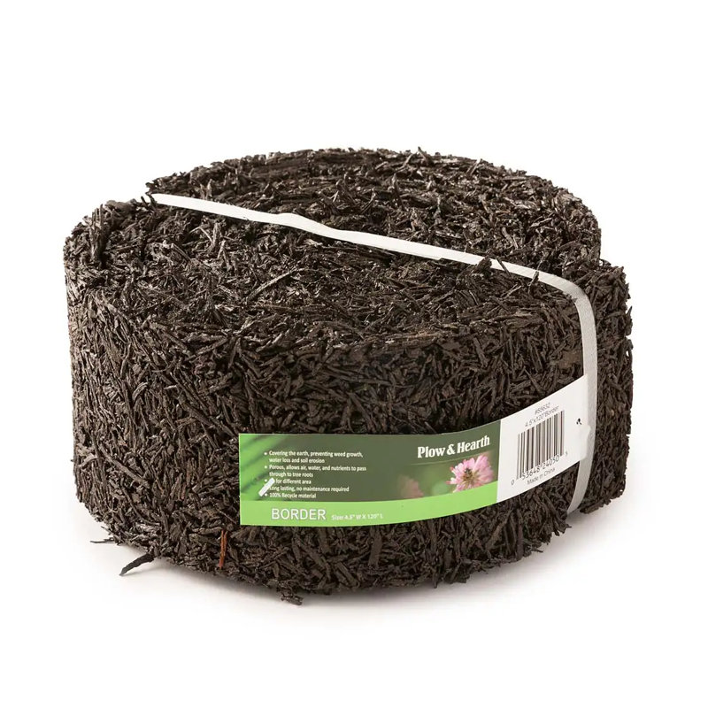 120" Black Recycled Rubber Garden Border Edging