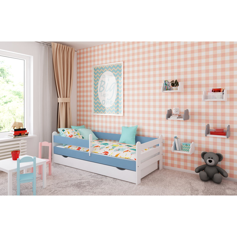 Thaxton Cabin Bed with Storage Included, European Toddler (80 x 160 cm), Blue