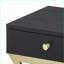 Noir et noir Table basse en laiton à 1 tiroir pour petits espaces, peu encombrante avec rangement essentiel-1199589504-1199589508