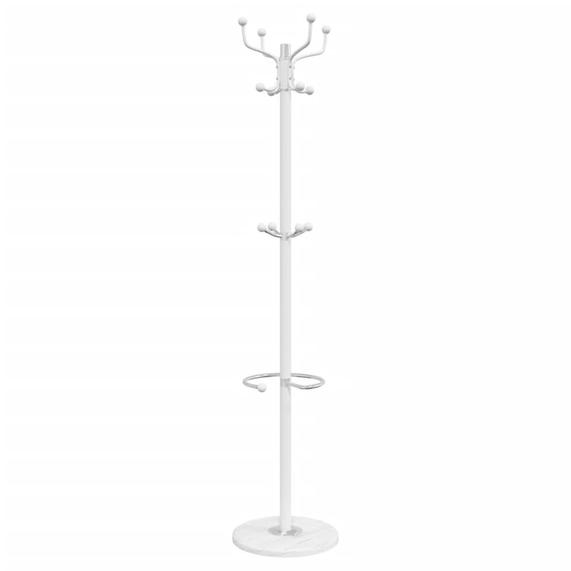 Machesney Iron Freestanding Coat Rack, White
