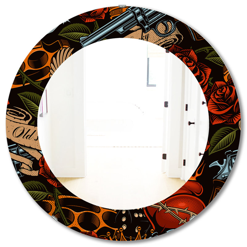 Miroir mural Old School, H 31,5 po x l po