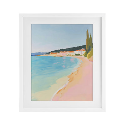 «Abstract Village By The Sea», impression sous verre encadrée, design par The Prints Vibe
