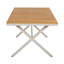 Table de salle à manger d'extérieur rectangulaire avec plateau en bois massif et structure en acier Bostick