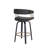 Lynnon Swivel Counter or Bar Height Bar Stool in Faux Leather, Wood and Golden Bronze Metal-1198740096-1199535802-1192722643