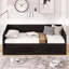 Lit de jour polyvalent en bois avec lit gigogne et rangement, idéal pour tout espace-796172492