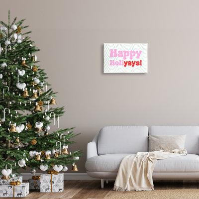 Happy Holiyays Patterned Wall Plaque Art by Lil' Rue