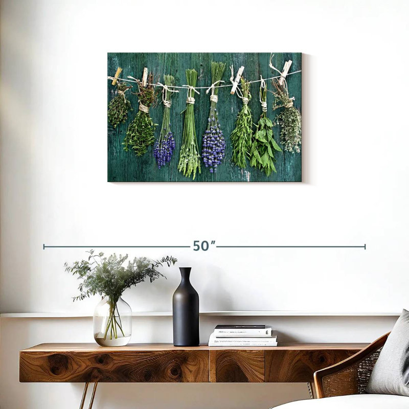 Harnek herbes séchées sur bois, H 20 po x l 30 po