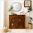 Mid Century Modern Fluted Sideboard Cabinet With 2 Outlet Holes, Buffet Cabinet With Storage, Narrow Side Cabinet For Living Room Entryway Hallway Kitchen Coffee Bar-1634255644