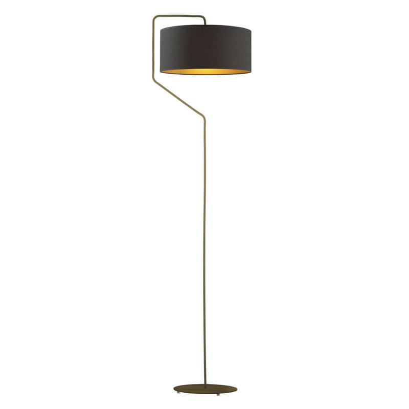 Romel 156cm Arched Floor Lamp, Black, Gold