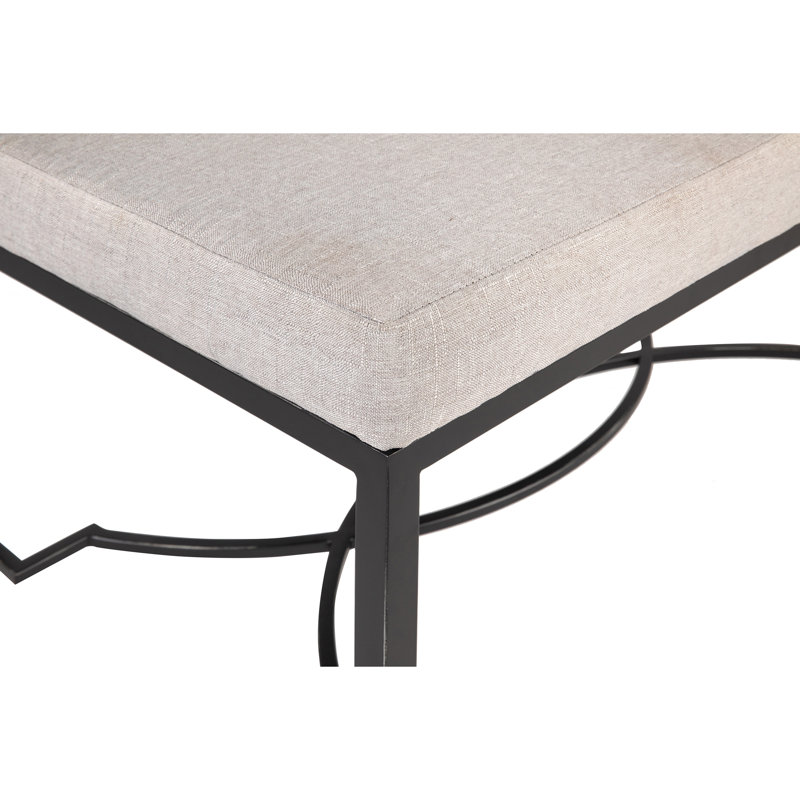 Izmir Metal Bench, Flat Black
