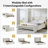 Lyth  5-in-1 Sleek Modern Wingback Transformable Upholstered Modular Bed with Overbed Table-100664887-114524803