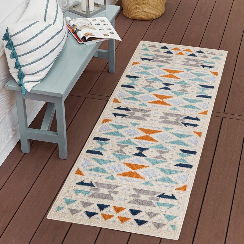 Tapis intérieur / extérieur pour enfants Aceves, Tapis de couloir 2 pi x 10 pi
