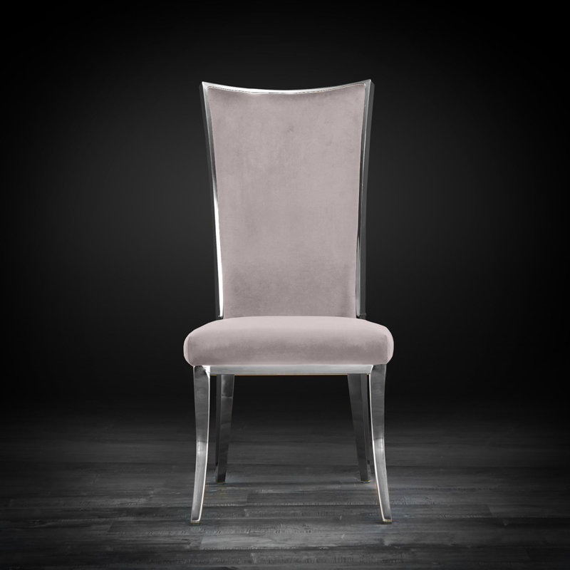 Fauteuil d'appoint en velours, Argent, Taupe