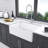 White Farmhouse Sink - 30 Inch Kitchen Sink Apron-Front White Ceramic Reversible Single Bowl Kitchen Farm Sinks
