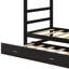 Lit superposé simple au-dessus de simple avec lit gigogne et escalier peu encombrant-1147777443