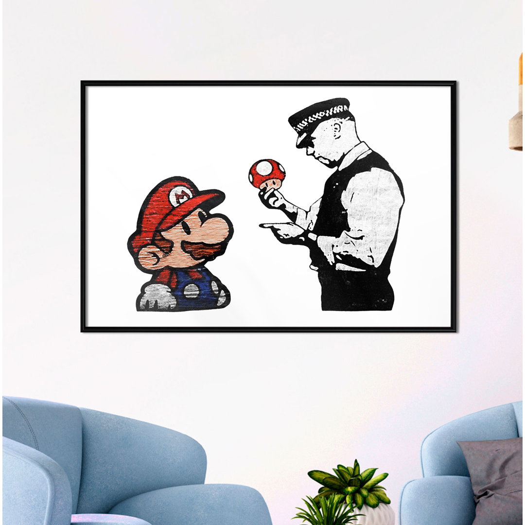 Gerahmtes Poster von Banksy Mario and Copper