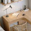 Bureau en bois massif en L Burlywood-1099263834-1099263836