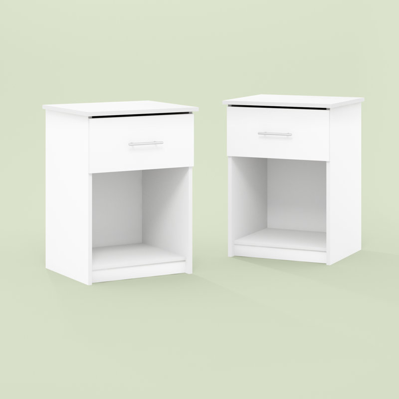 Anarie 2 Piece Side Table Set, White