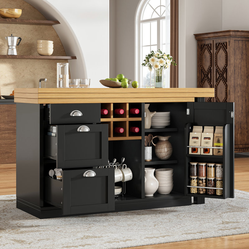 Kitchen Island, Black