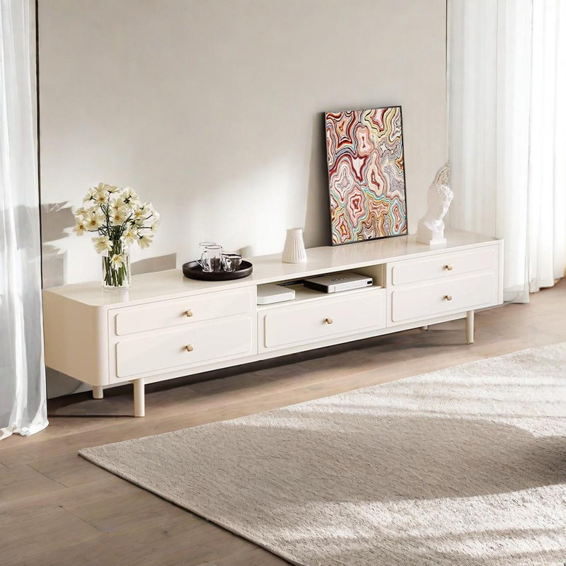 Modern simple TV cabinet, 17.7" H x 70.9" L x 15.7" W