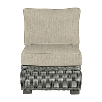 Rustic Woven Sectional Slipper Chair