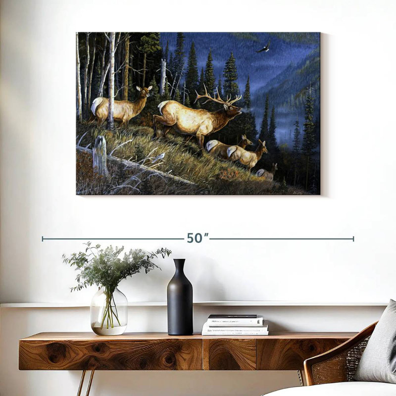 Brampt Eagle Mountain Fauna, 26" H x 39" W