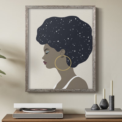 «Heavenly Hair I», reproduction encadrée - bois massif