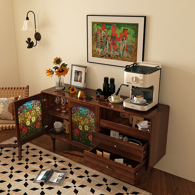 Buffet de rangement pour salon, Brun noisette