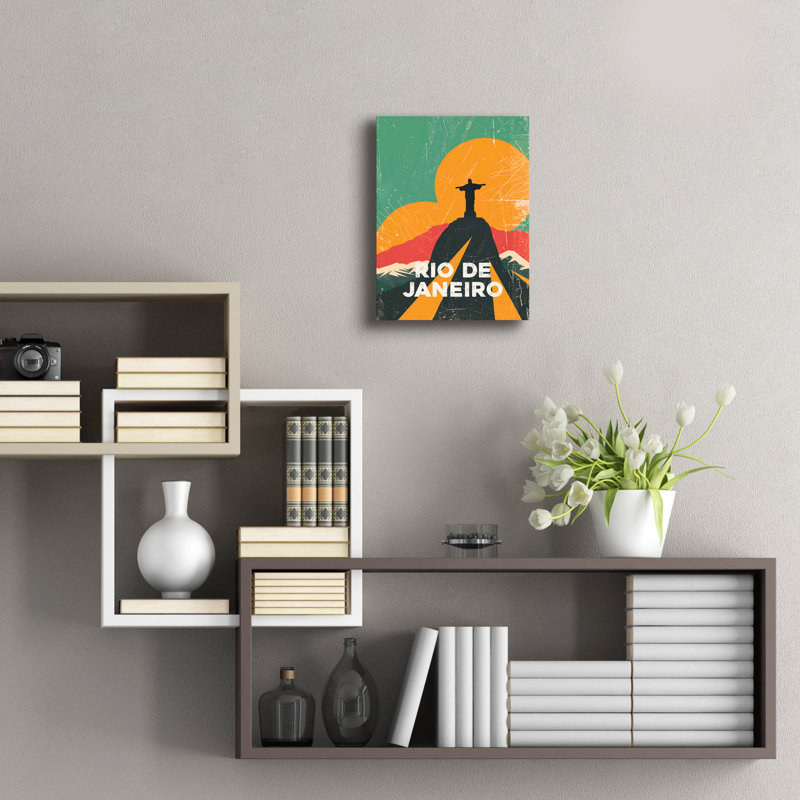 «Rio De Janeiro» par Andreas Magnusson, art mural en verre acrylique, H 16 po x l 12 po x P 0,13 po