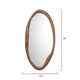 Oval Mirror In Natural Wood