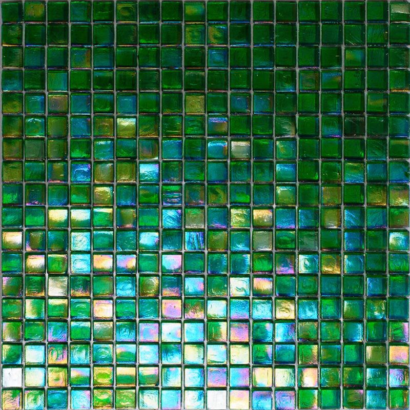 Skosh 11.6” X 11.6” Glossy Emerald Green Glass Mosaic Wall and Floor Tile (18.69 Sq. Ft./Case) (20-Pack), Emerald Green