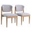 Ensemble de 2 chaises d'appoint en bois massif Rowan-21568454