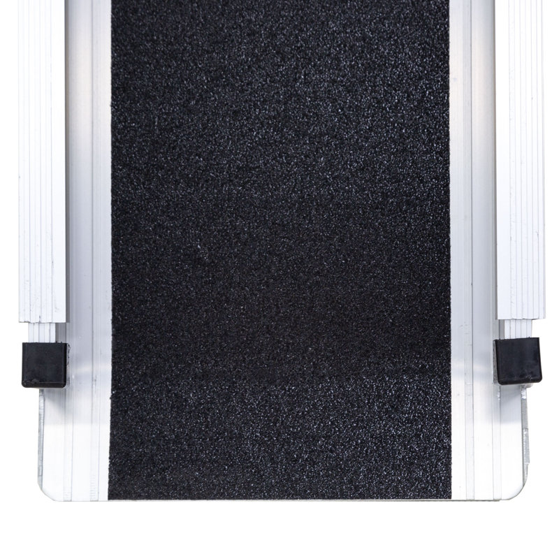 Rampes télescopiques argentées pour fauteuil roulant, H 1,875 po x l 7,5 po x P 84 po